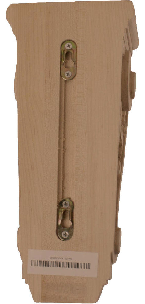 5 1/4"W x 4 3/4"D x 12"H Medium Farmingdale Acanthus Corbel, Alder