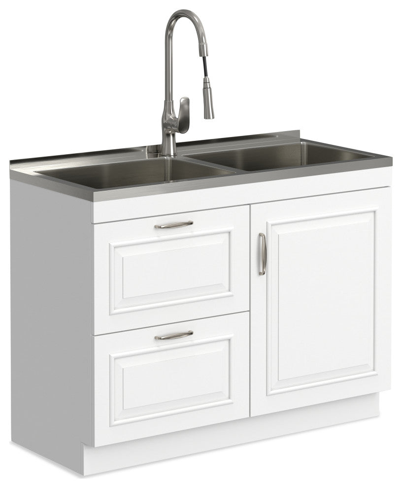 Darwin All-In-One 46-inch Laundry Utility Sink and Cabinet