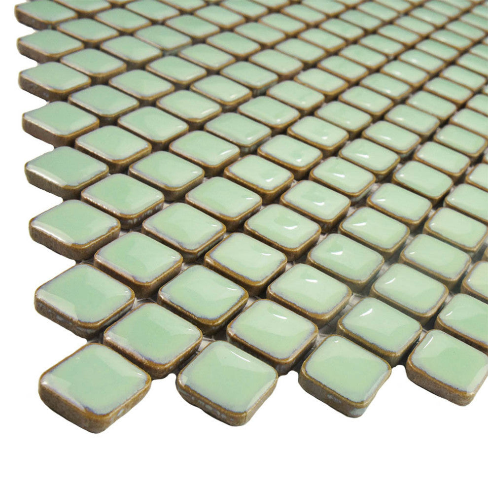 Hudson Diamond Light Green Porcelain Floor and Wall Tile