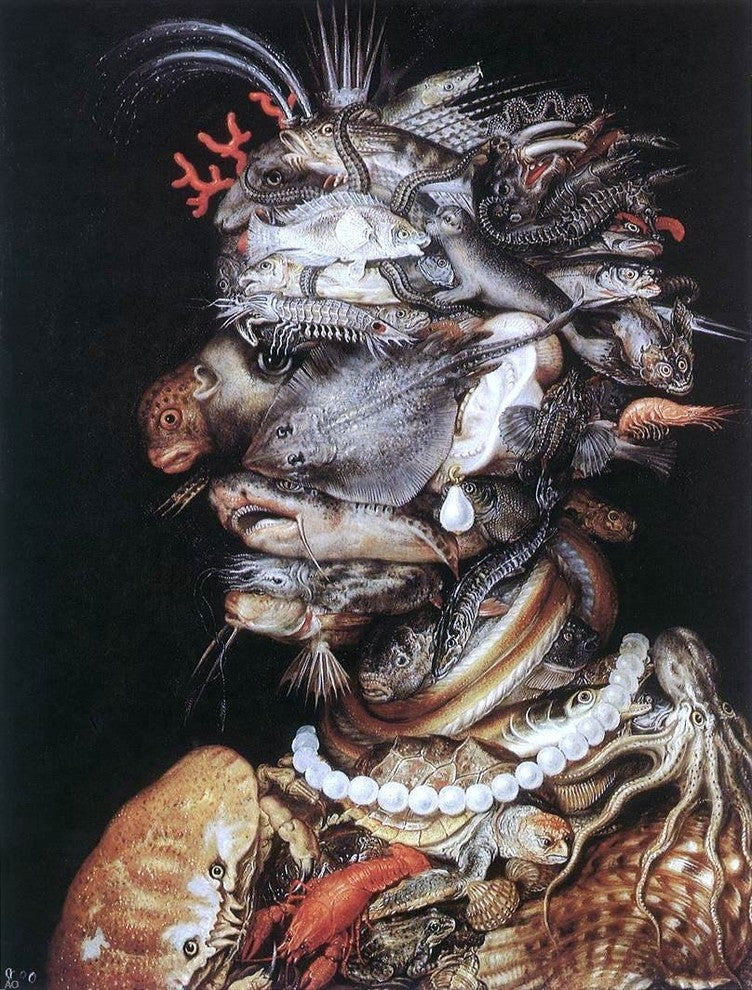 Giuseppe Arcimboldo The Water - 21" x 28" Premium Canvas Print