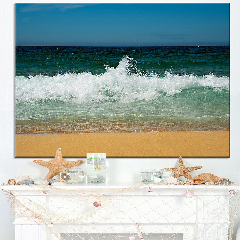 "Beautiful Atlantic Beach Portugal" Seascape Wall Art, 1 Panel, 60"x28"