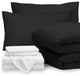 Bare Home 8-Piece Bed-in-a-Bag Split Sizes, Black, White, Split King