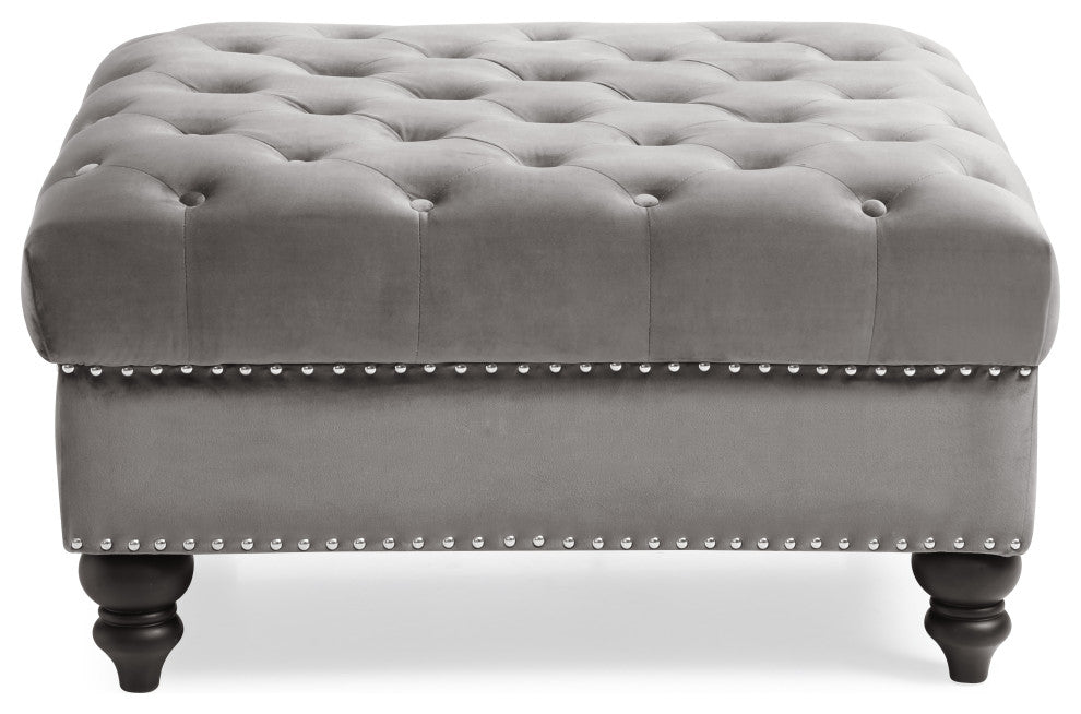 Nola Ottoman, Dark Gray