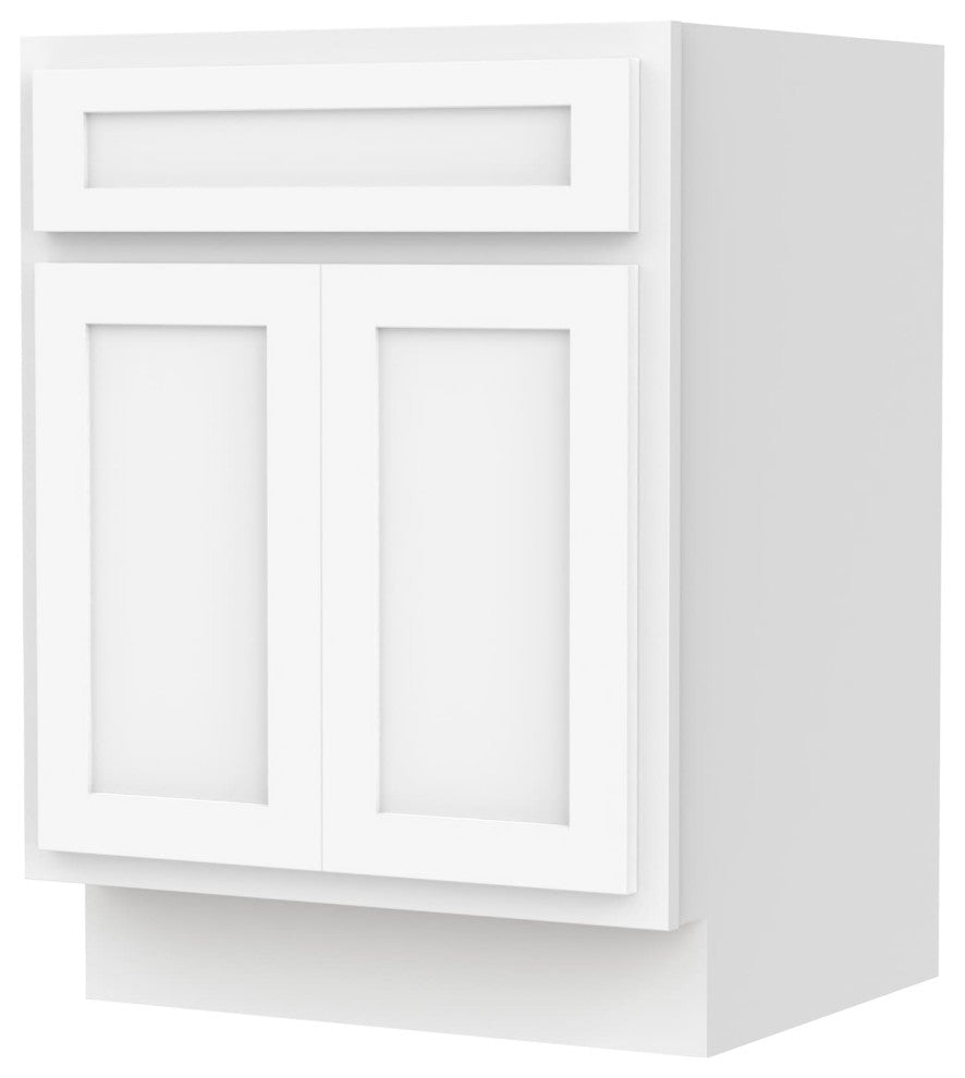 Vanity Art Vanity Base Cabinet, No Top, 24", White