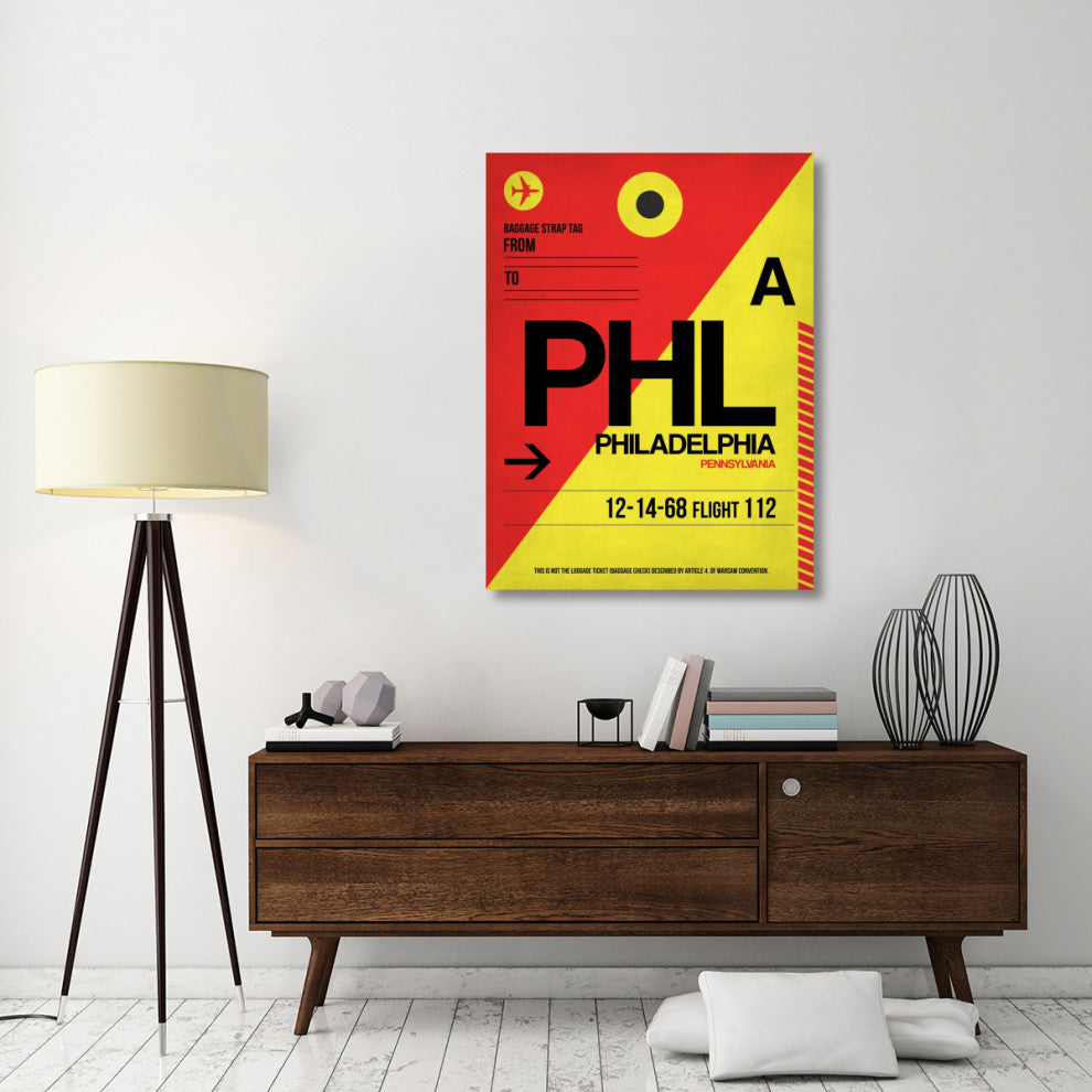 "PHL Philadelphia Luggage Tag 2" Fine Art Print