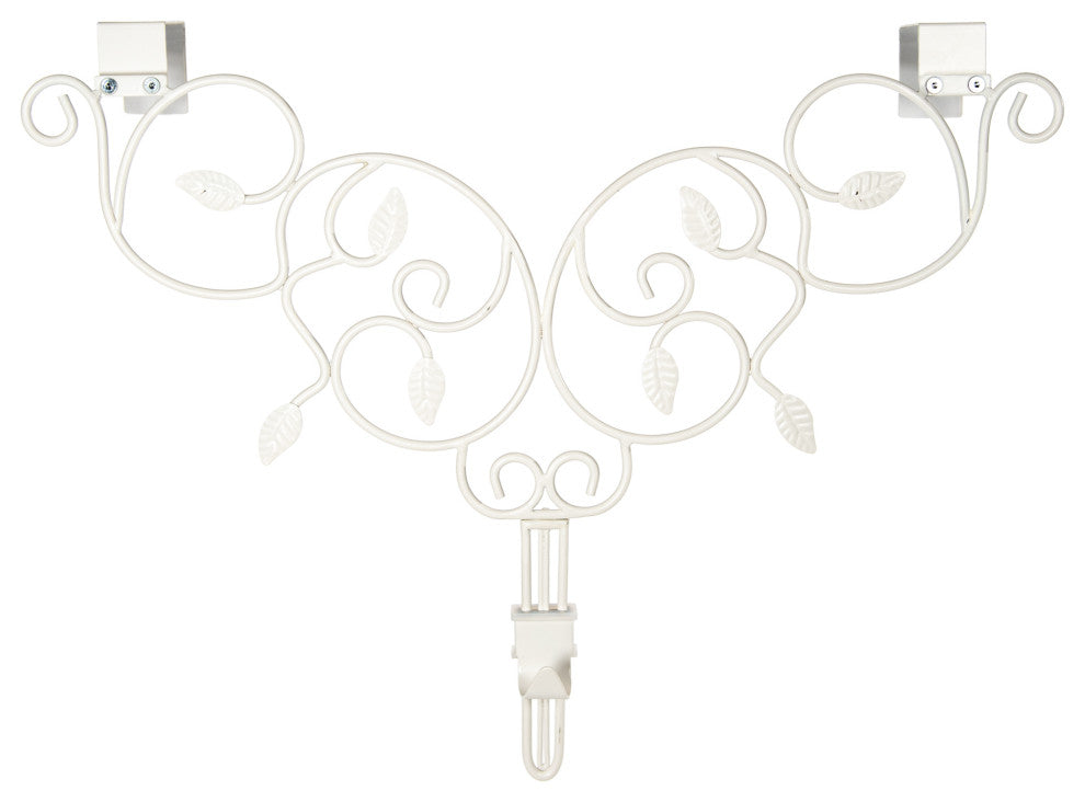 Adjustable Wreath Hanger for Door Ivy, White