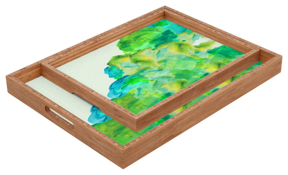 Deny Designs Viviana Gonzalez Watercolor Love 3 Rectangular Tray