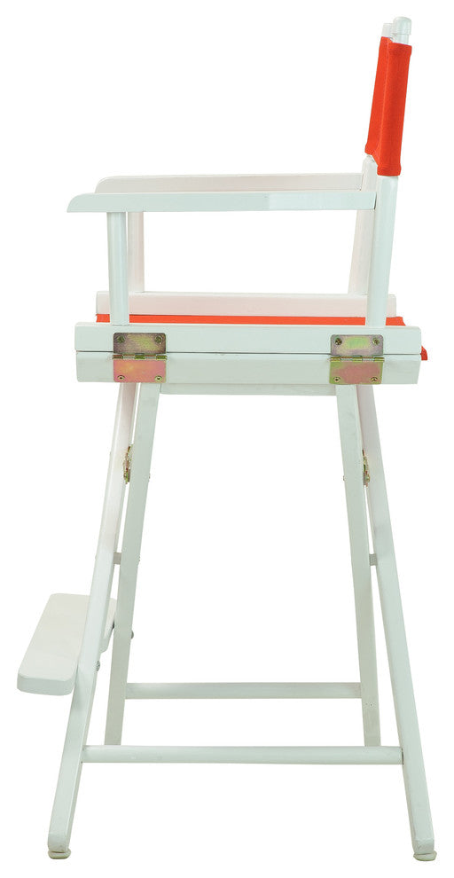 024" Director's Chair White Frame-Red Canvas