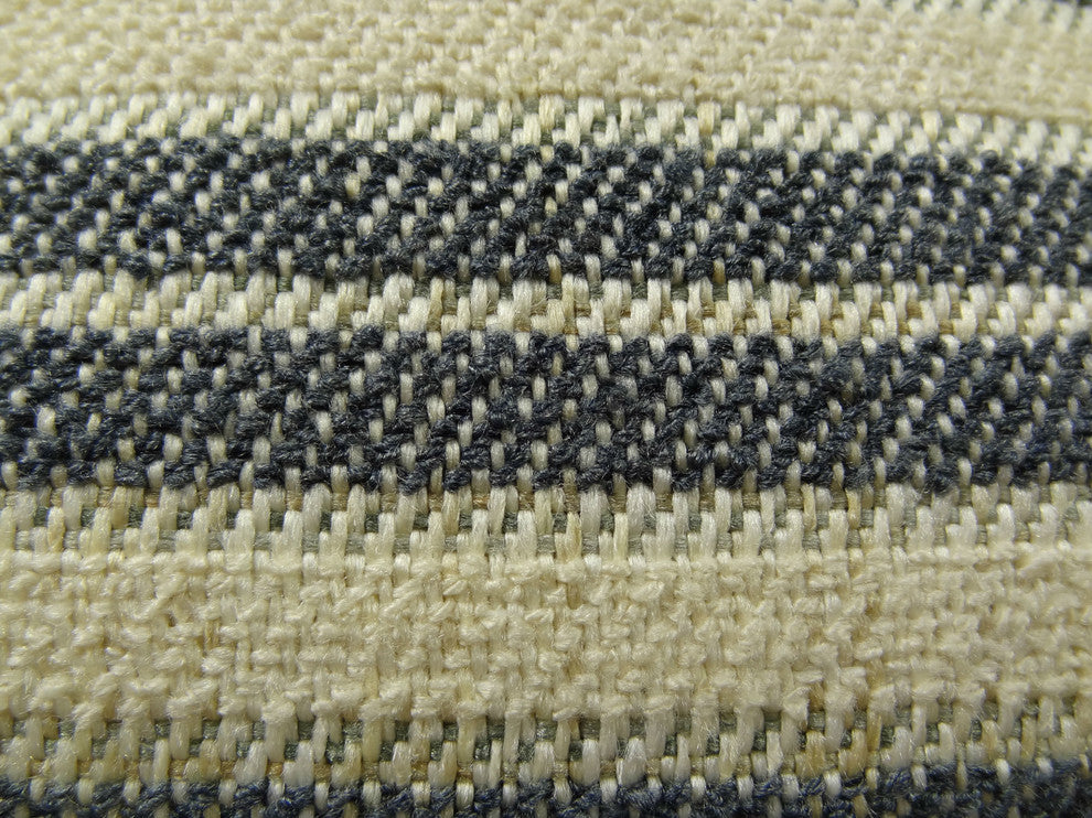 By meadow Navy and Cream Handmade Luxury Pillow, 12"x20"