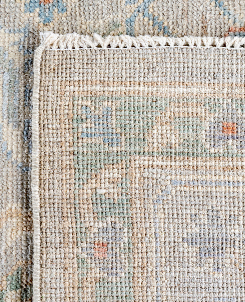 Oushak One-of-a-Kind Hand-Knotted Area Rug Light Gray, 8'1" x 9'11"