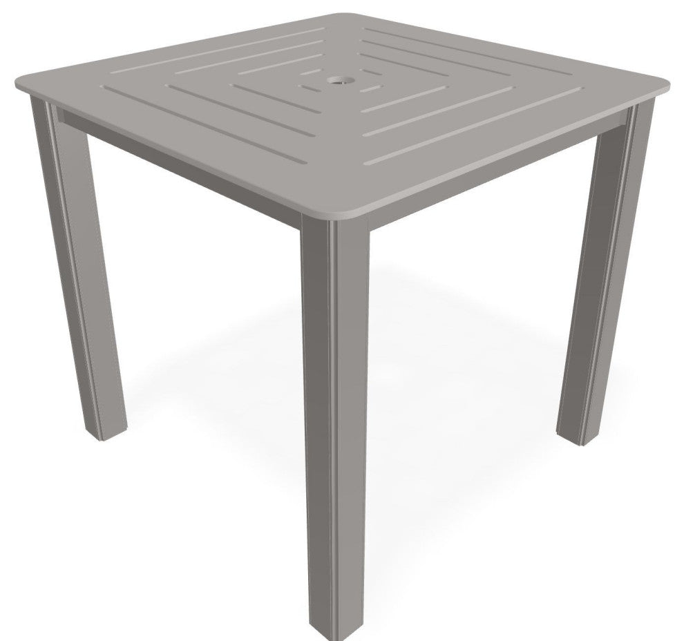21" Square Marine Grade Outdoor End Table, Warm Gray