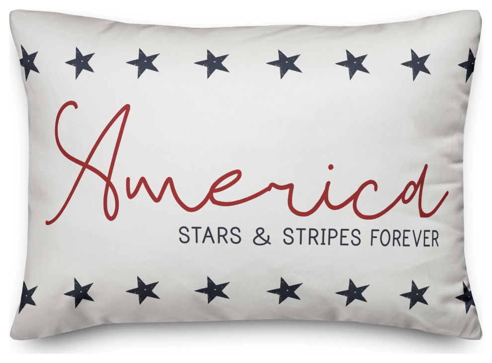America Stars And Stripes Forever 14x20 Throw Pillow