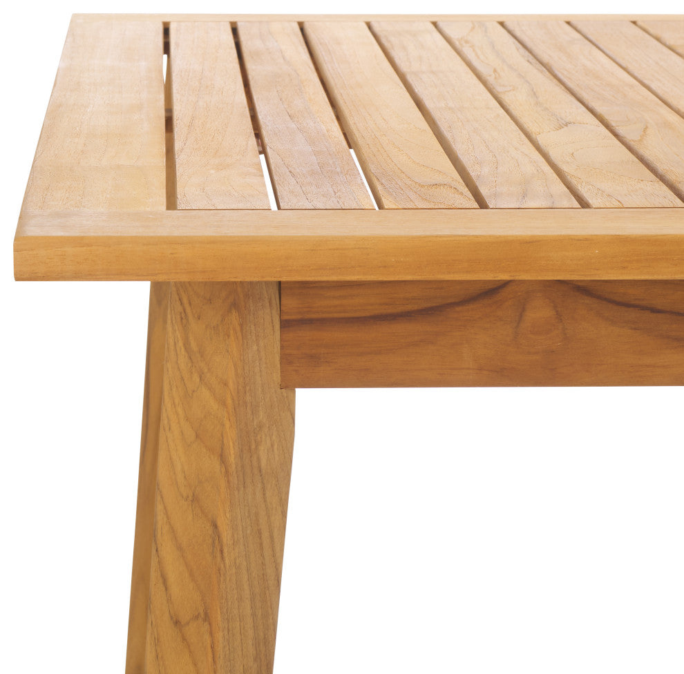 Safavieh Couture Indoor-Outdoor Mayaguana Teak Dining Table, Natural