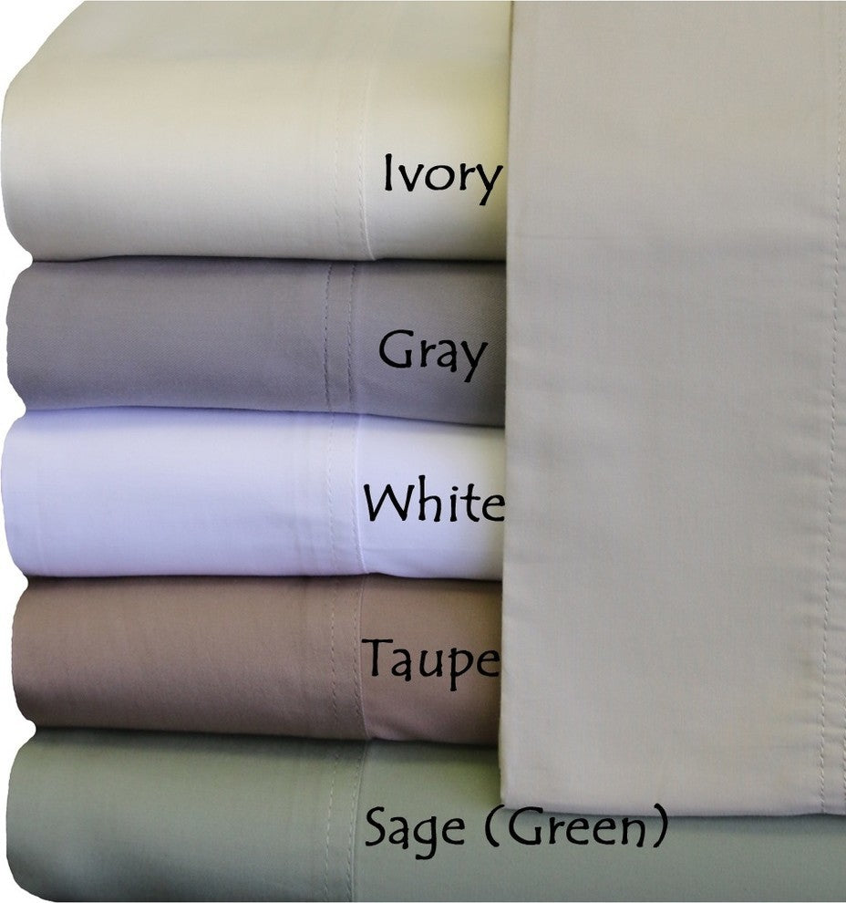 2PC Abripedic Tencel Lyocell Pillowcases Set, Ivory, King
