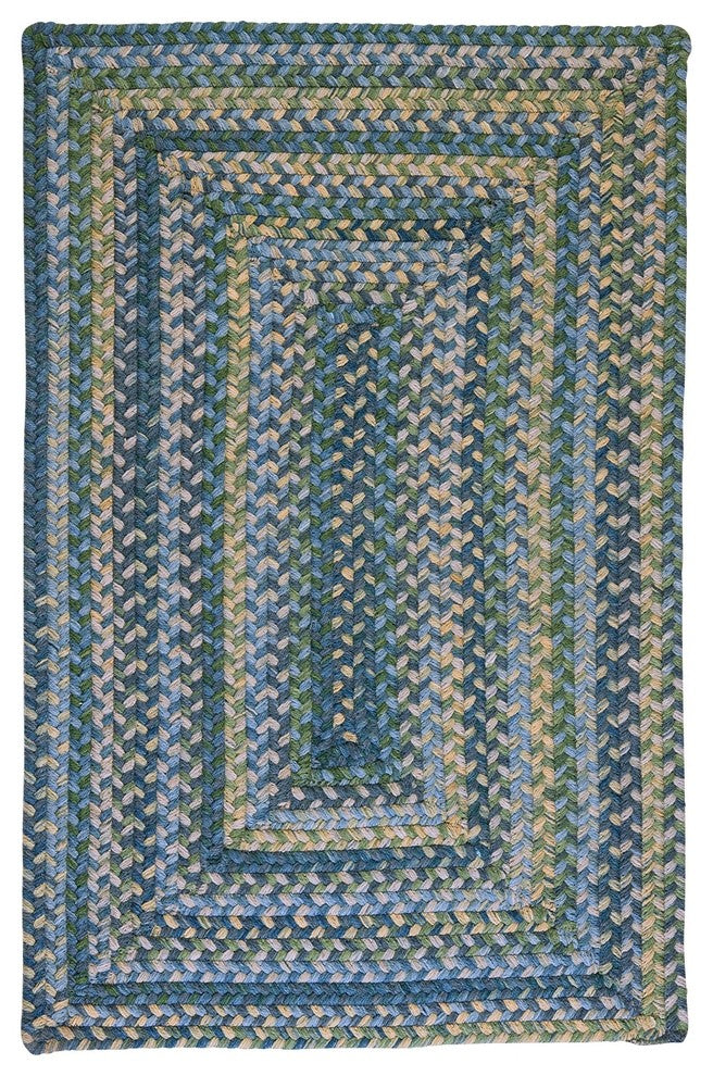 Ridgevale Rug, Whipple Blue, 14"x17" Swatch Sample