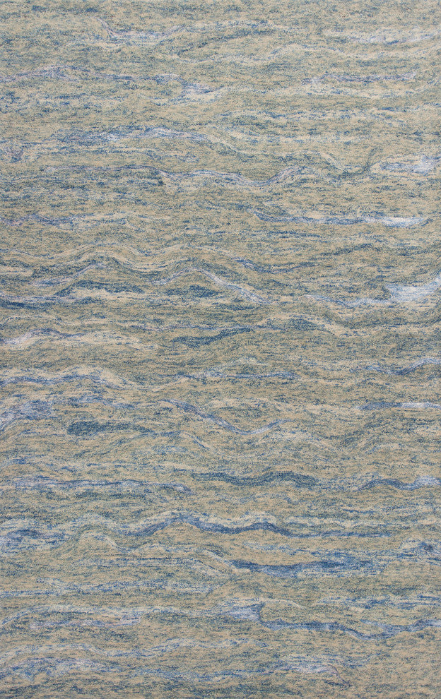 Serenity Ocean Blue Breeze Rug, 5'x7'