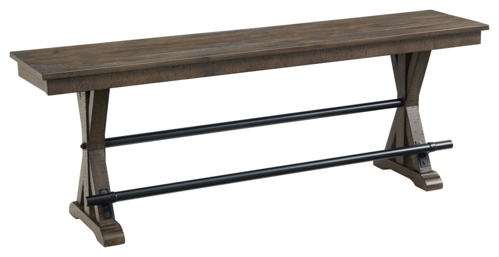 Sullivan 24" Tall Backless Counter Bench, Brushed Charcoal