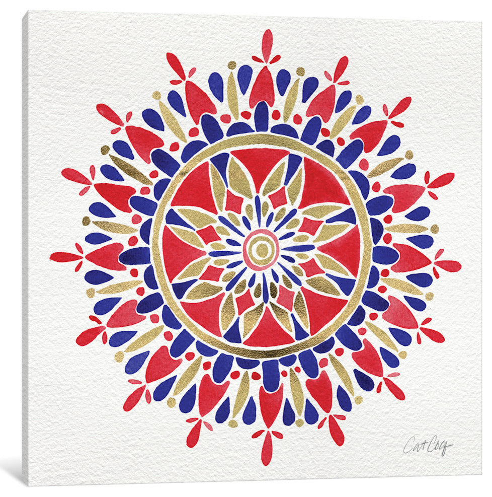 "America Mandala Artprint" by Cat Coquillette, 18x18x1.5