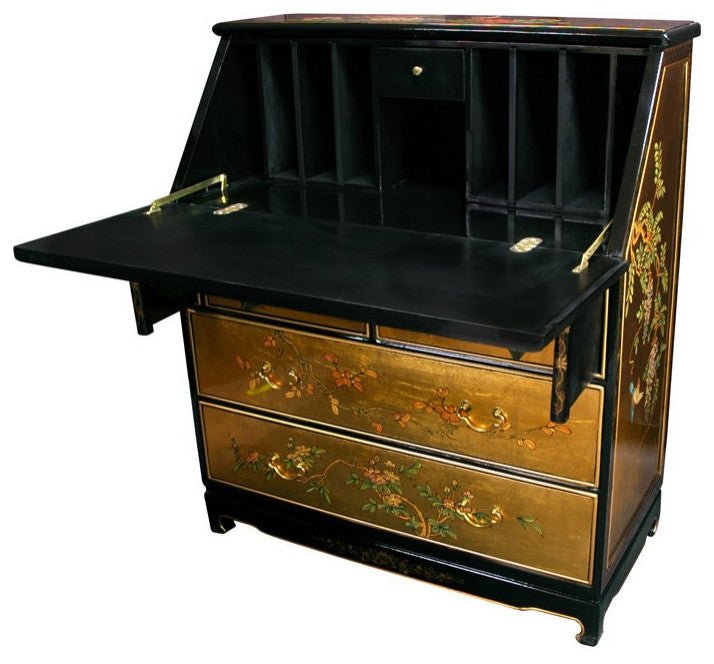Gold Leaf Secretary Desk