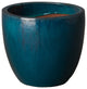 12 In Teal Ceramic Round Pot