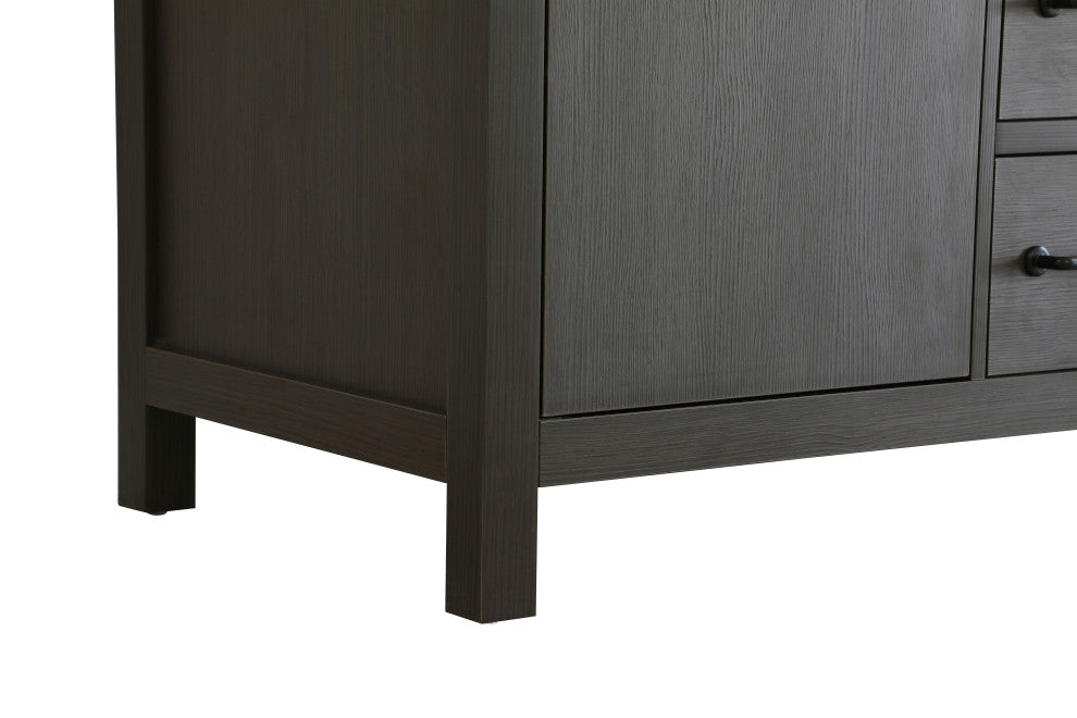 Home Living 54" Double Bathroom Vanity, Mocha Brown