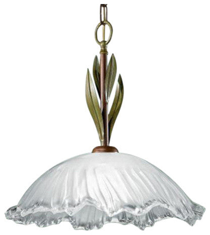 Linda 558 Pendant, Rust Brown and Gold, Satin White