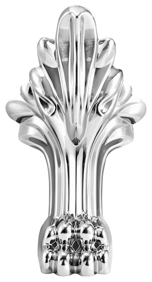 61" Black Clawfoot Tub and Tray, Chrome Feet, Chrome Internal Drain