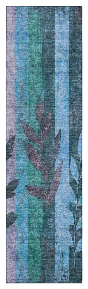 Machine Washable Indoor/Outdoor Chantille ACN1871 Denim 2'3" x 7'6" Runner Rug