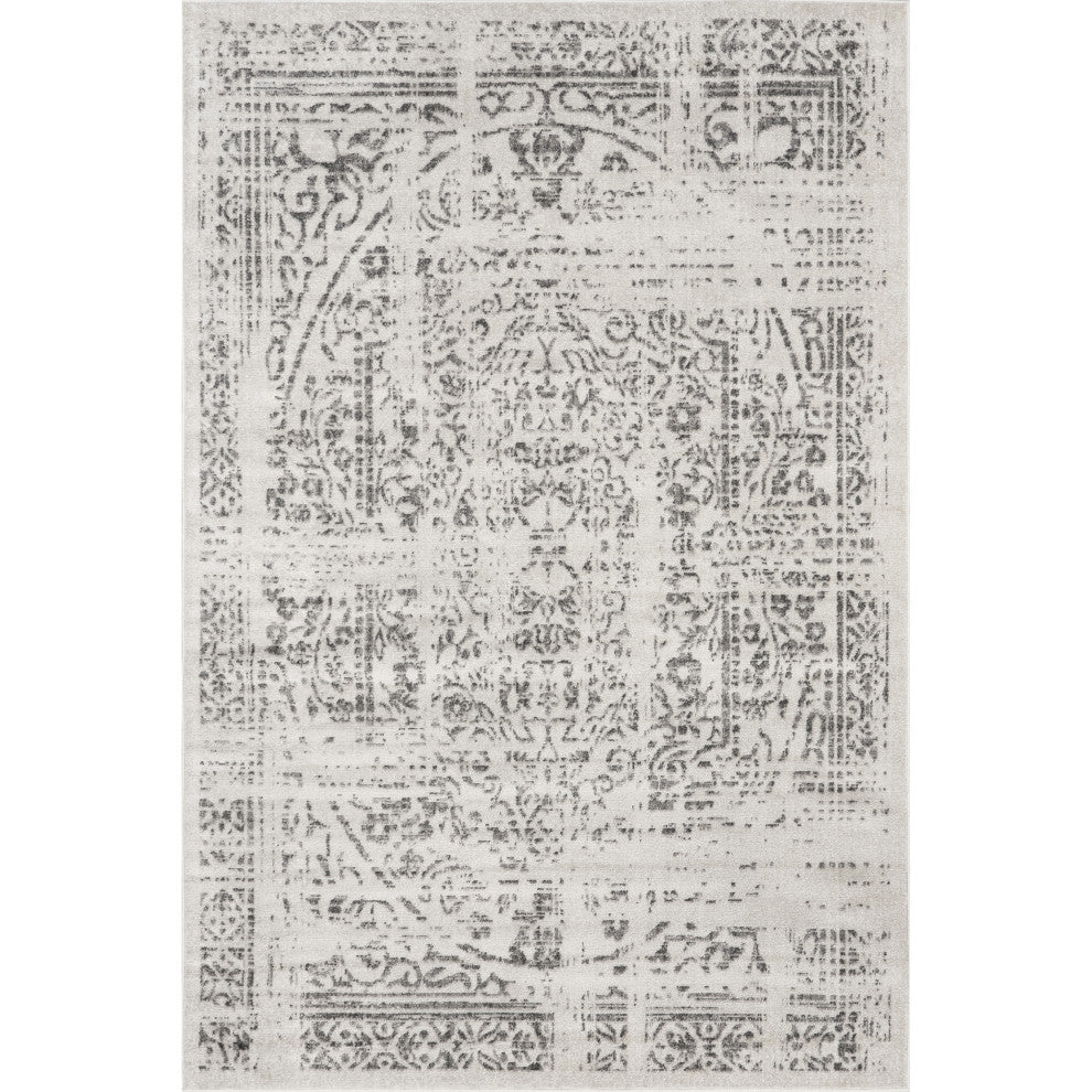Nuloom Ring Around The Rosette Area Rug, Grey 5'x8'