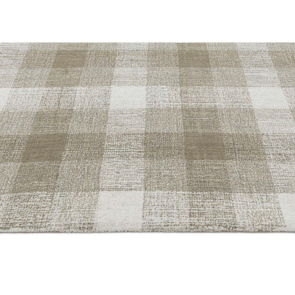 Jaipur Plaid Area Rug, Gray, 3'x5'