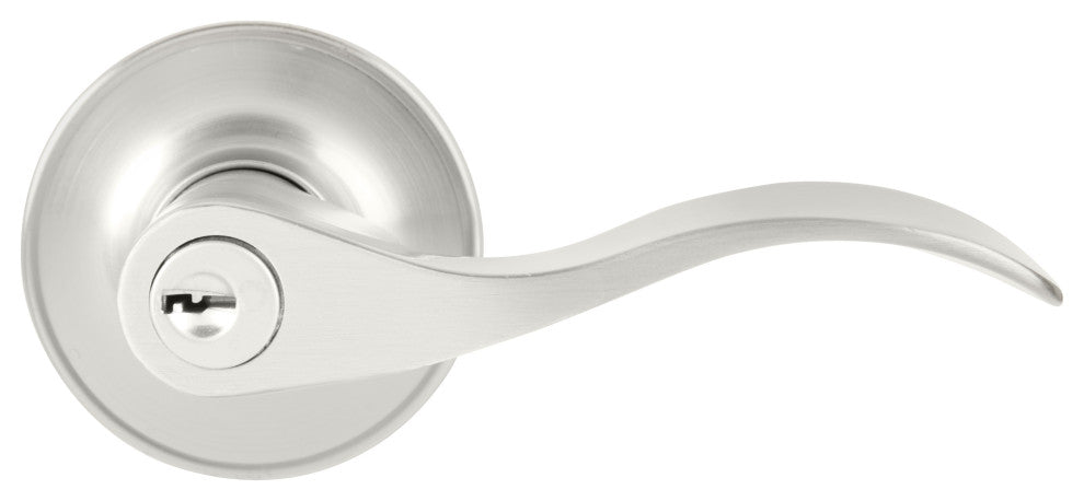 Delaney Hardware Callan Bennett Keyed Entry Lever Set, Satin Nickel