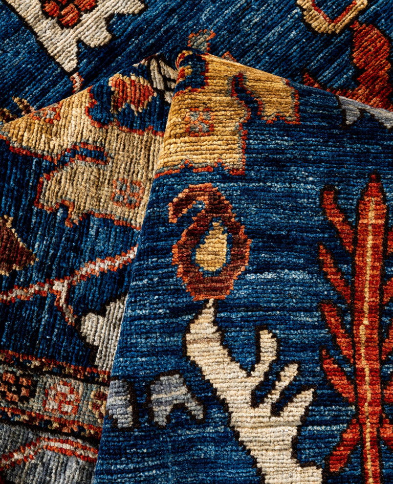 Serapi One-of-a-Kind Hand-Knotted Area Rug Blue, 6'0" x 9'1"
