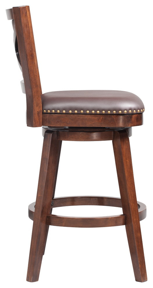 Broadmoor Swivel Stool, Cappuccino, 29"