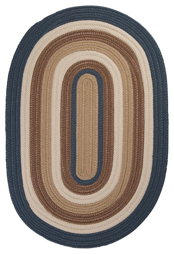 Colonial Mills Brooklyn BN59 Blue Haze Indoor/Outdoor Area Rug, Oval 2'x4'