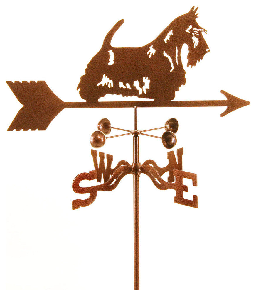 Scottie Weathervane With 4 Sided Mount
