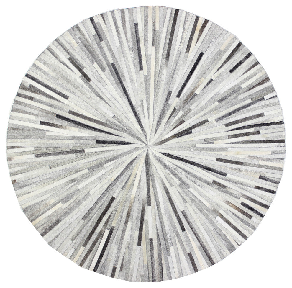 Bashian Santa Fe Grant 6' Round Area Rug in Gray