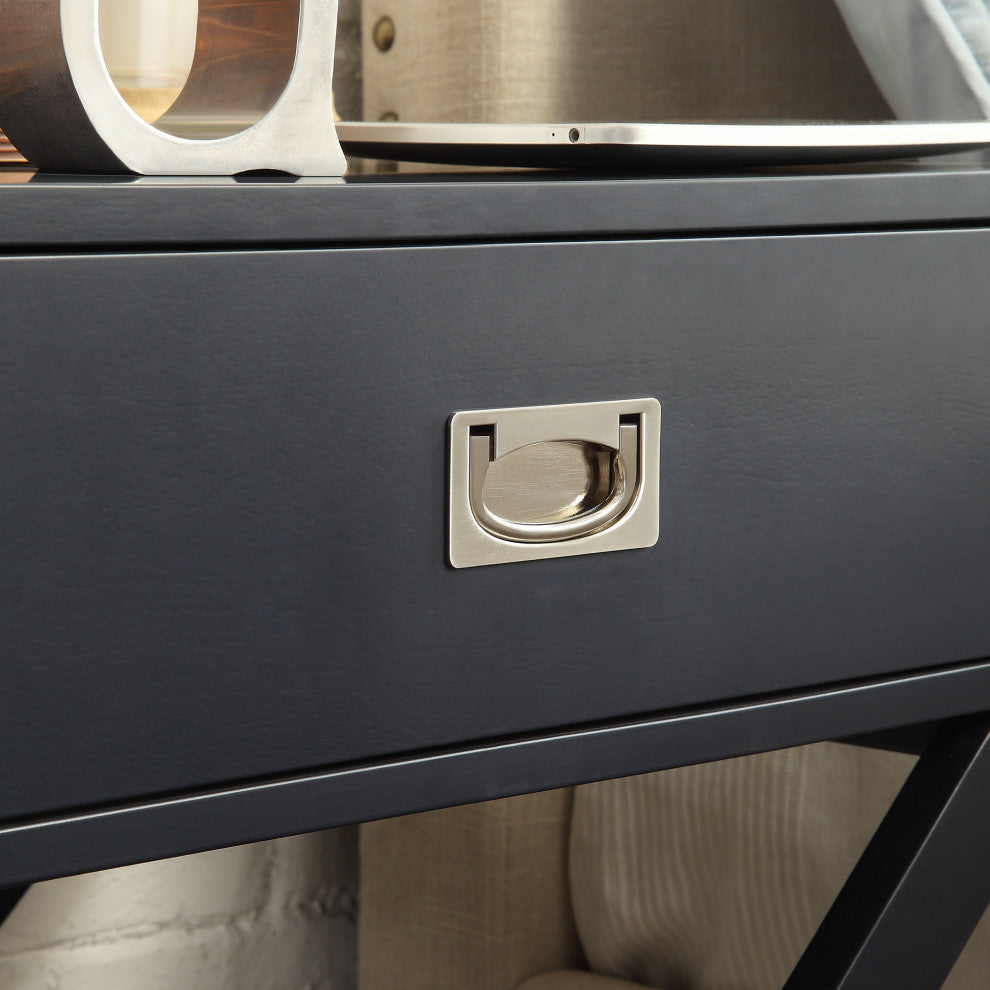Alastair Wood Campaign Accent Table Nightstand, Black