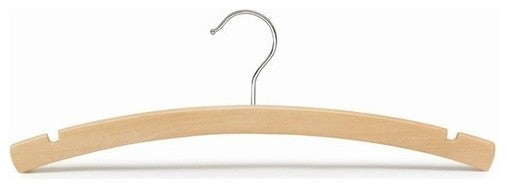 Juniors Arched Wooden Dress or Shirt Hanger, 14", Set of 25