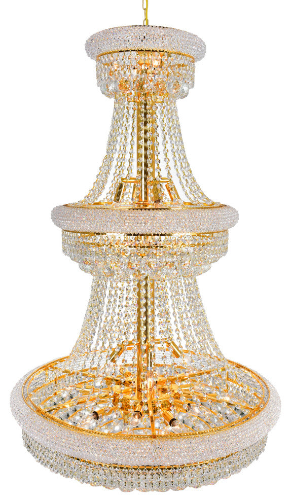 Empire 32 Light Down Chandelier With Gold Finish