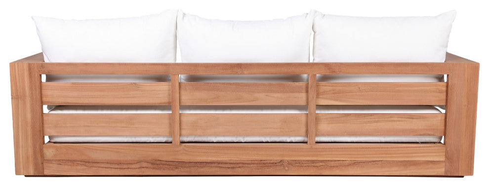 Tulum Waterproof Fabric Upholstered Outdoor Sofa, Off White