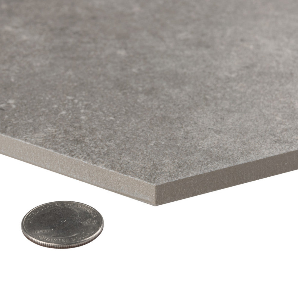 Traffic Hex Grey Porcelain Floor and Wall Tile