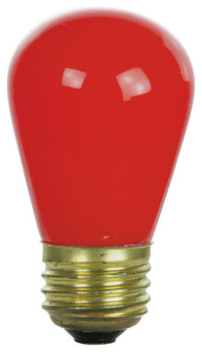 Sunlite 11 Watt S14 Colored Sign, Medium Base,Ceramic Red, 6 Pack