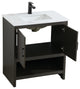Home Living 30" Single Bathroom Vanity, Mocha Brown