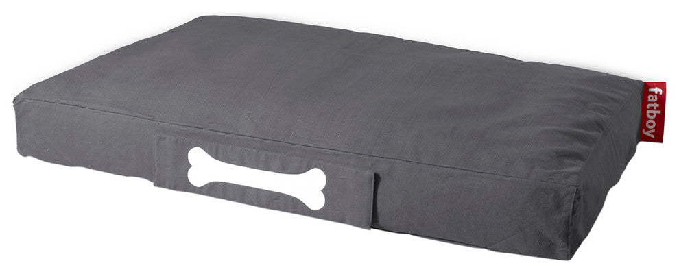 Fatboy Stonewashed Denim modern Dog Bed, Grey, Large