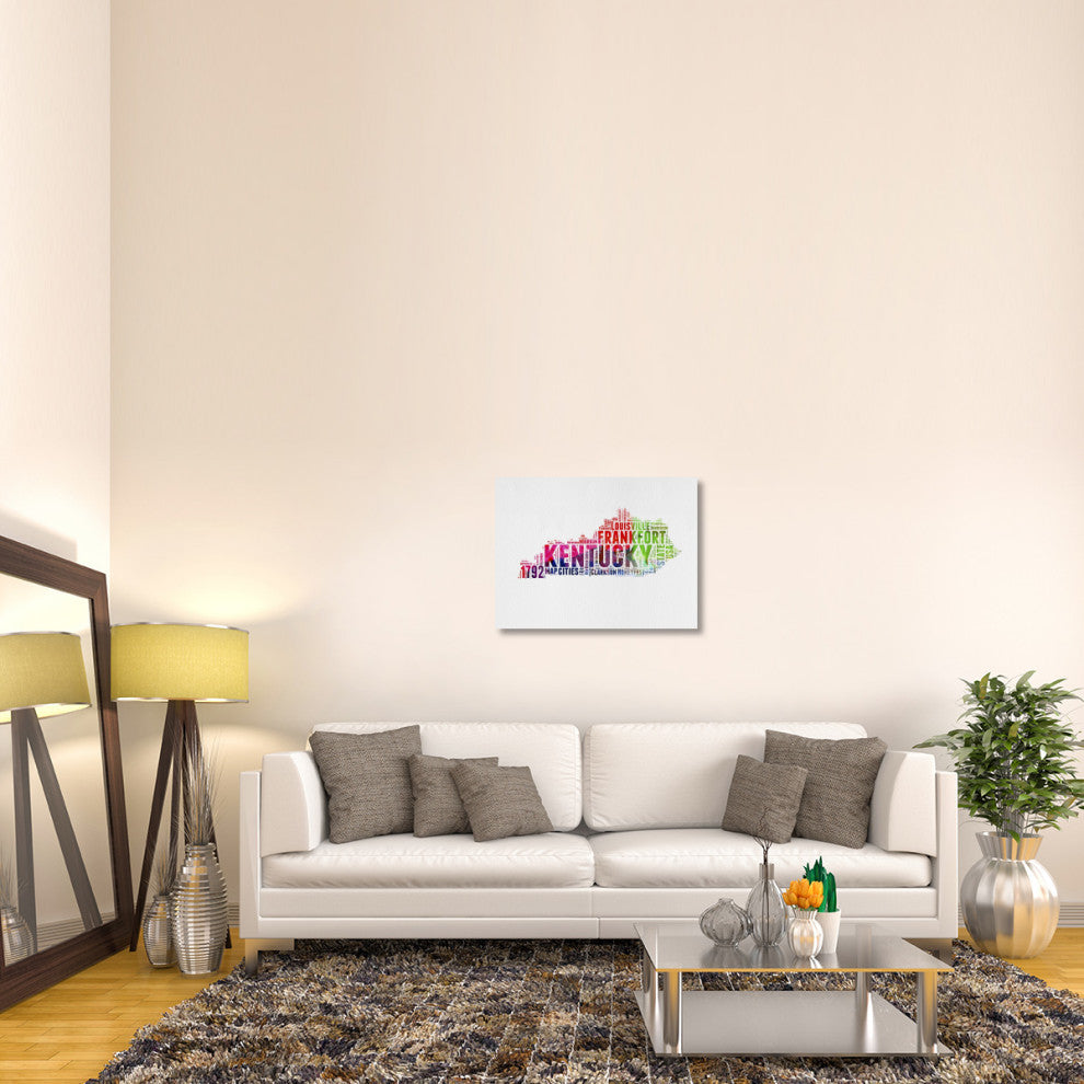 "Kentucky Watercolor Word Cloud" Fine Art Print