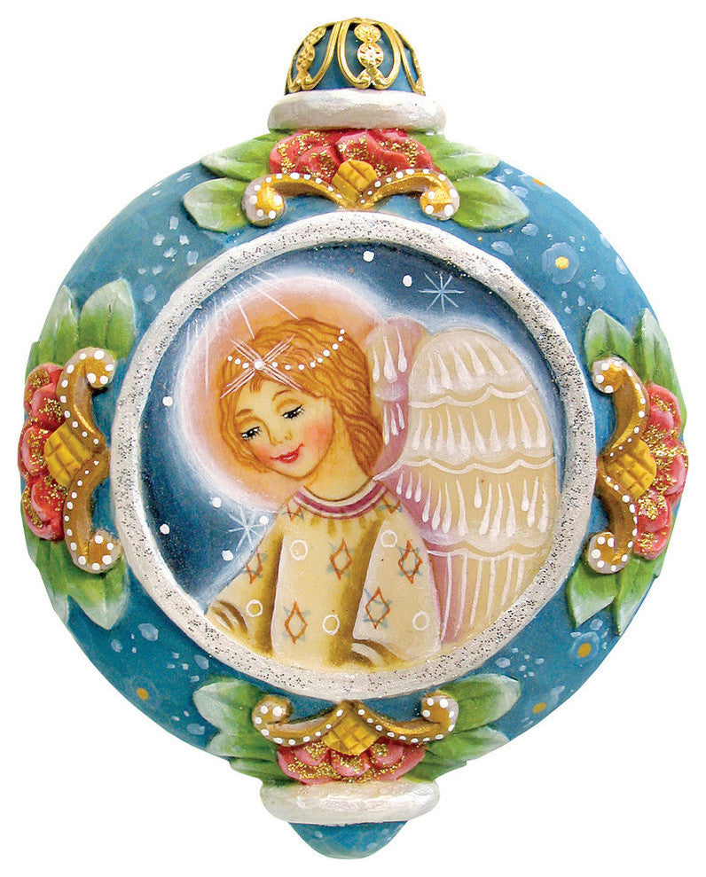 Hand Painted Scenic Ornament Angel Ornament
