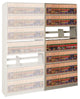 76.75" 4Post-In-A-Box Shelving, File Storage, 8 Shelves, Adder Unit, Bone White