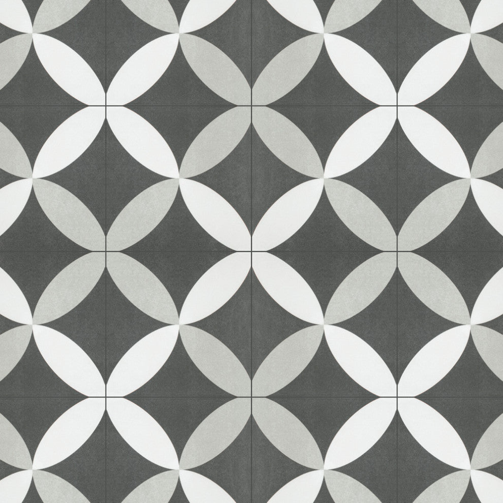 Twenties Ceramic Floor and Wall Tile, Petal