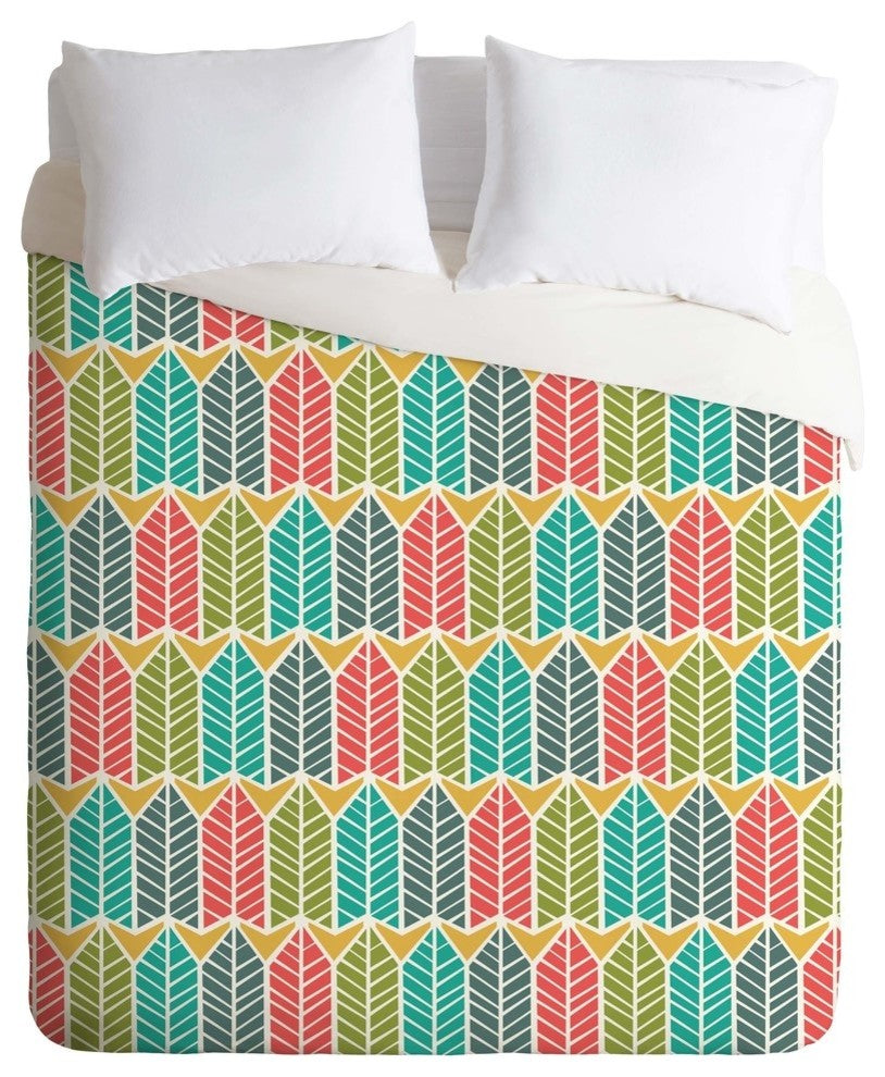 Deny Designs Heather Dutton Arboretum Leafy Multi Duvet Cover - Lightweight