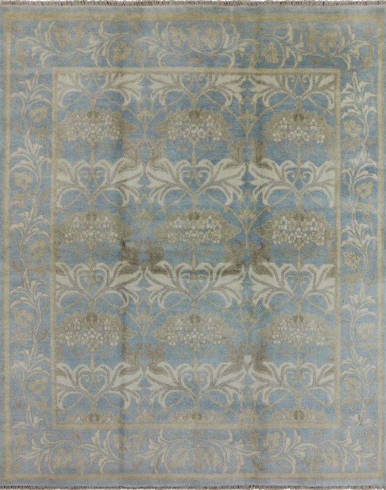 William Morris Turkish Oushak Hand-Knotted Oriental Wool Rug, 8'x10'